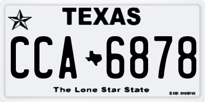 TX license plate CCA6878
