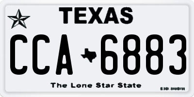 TX license plate CCA6883
