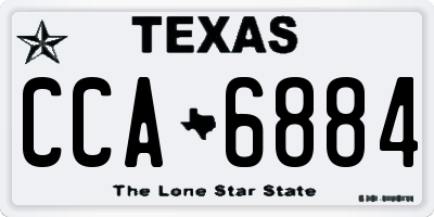 TX license plate CCA6884