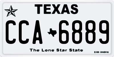 TX license plate CCA6889