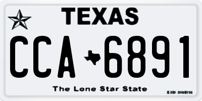 TX license plate CCA6891