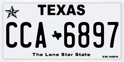 TX license plate CCA6897