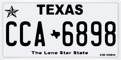 TX license plate CCA6898