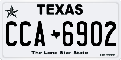 TX license plate CCA6902