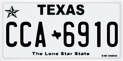 TX license plate CCA6910