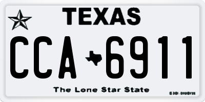 TX license plate CCA6911