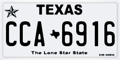 TX license plate CCA6916