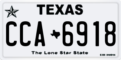 TX license plate CCA6918