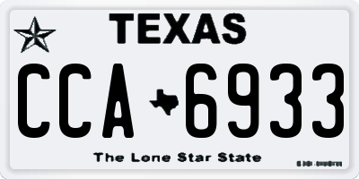 TX license plate CCA6933