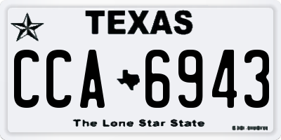 TX license plate CCA6943