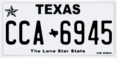 TX license plate CCA6945