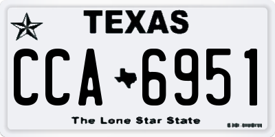 TX license plate CCA6951