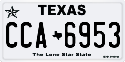 TX license plate CCA6953