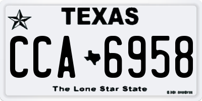 TX license plate CCA6958