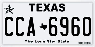 TX license plate CCA6960