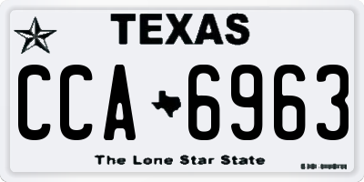 TX license plate CCA6963