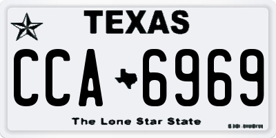 TX license plate CCA6969