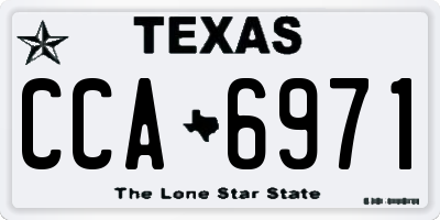 TX license plate CCA6971