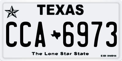 TX license plate CCA6973