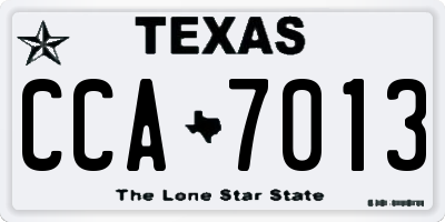 TX license plate CCA7013