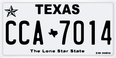 TX license plate CCA7014