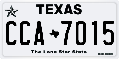 TX license plate CCA7015