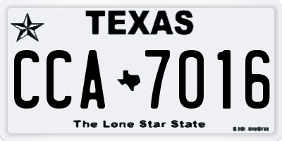 TX license plate CCA7016