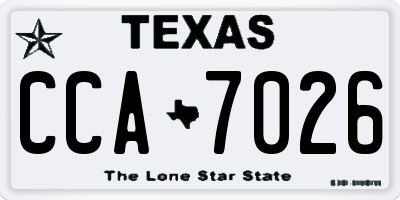 TX license plate CCA7026