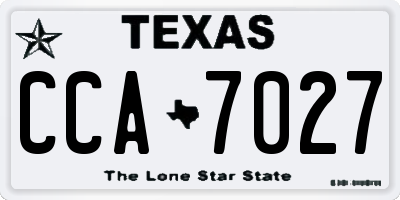 TX license plate CCA7027