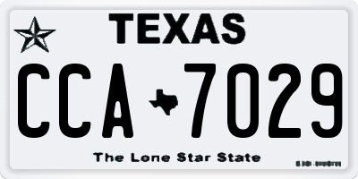 TX license plate CCA7029