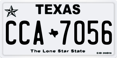 TX license plate CCA7056