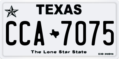 TX license plate CCA7075
