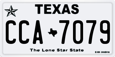 TX license plate CCA7079