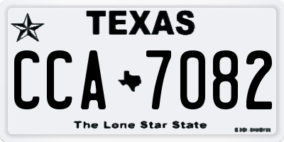TX license plate CCA7082