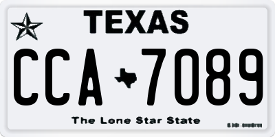 TX license plate CCA7089