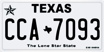 TX license plate CCA7093