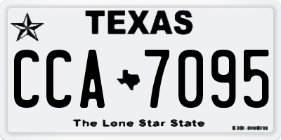 TX license plate CCA7095
