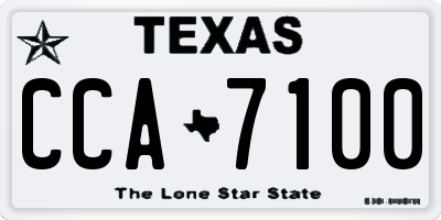 TX license plate CCA7100