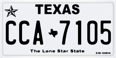 TX license plate CCA7105