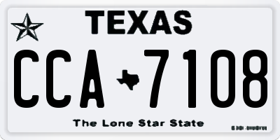 TX license plate CCA7108
