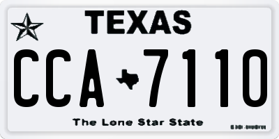 TX license plate CCA7110