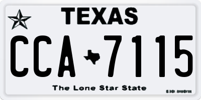 TX license plate CCA7115