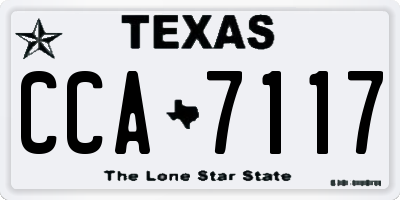 TX license plate CCA7117