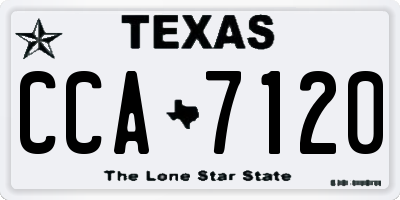 TX license plate CCA7120