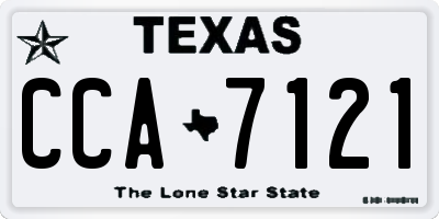 TX license plate CCA7121