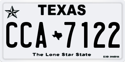 TX license plate CCA7122