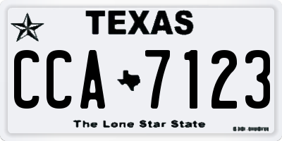 TX license plate CCA7123