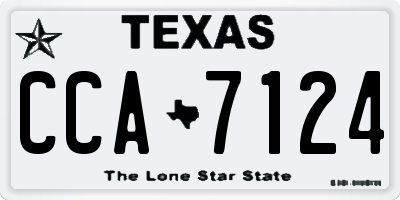 TX license plate CCA7124