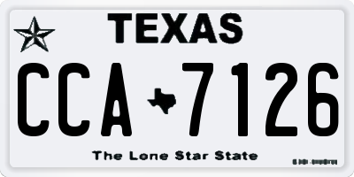 TX license plate CCA7126