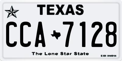 TX license plate CCA7128